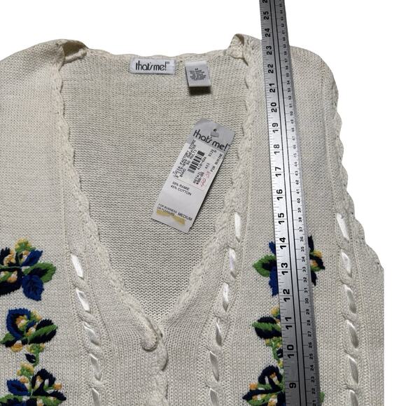Vintage 90s That’s Me! Floral Multicolor Vest Women’s Size Medium - Picture 5 of 6